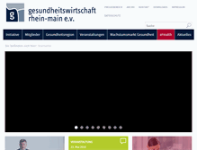 Tablet Screenshot of gesundheitswirtschaft-rhein-main.de